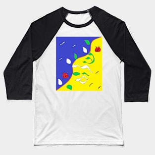 Shalom on the Vine Blue and Yellow Baseball T-Shirt